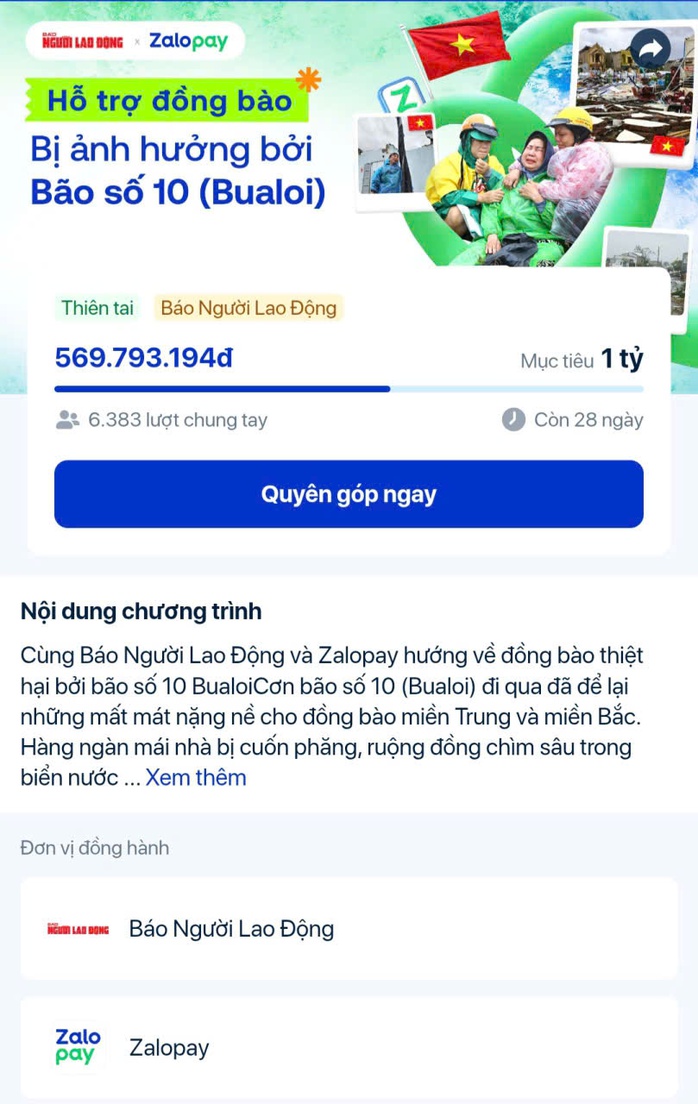 Con số bất ngờ từ chương trình quyên góp chung tay khắc phục thiệt hại do bão số 10 Bualoi- Ảnh 3.