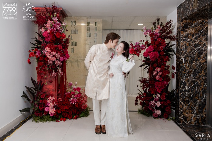 Lễ vu quy của cặp đôi giờ vàng phim Việt Đình Tú - Ngọc Huyền - Ảnh 1.