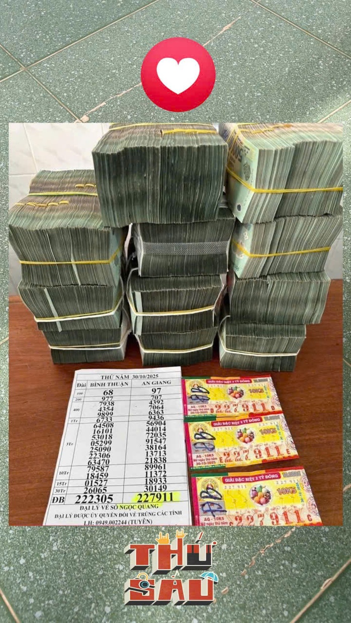 Xổ số miền Nam: Người phụ nữ Cà Mau trúng độc đắc vé số An Giang - Ảnh 1. Xổ số miền Nam: Người phụ nữ Cà Mau trúng độc đắc vé số An Giang - Ảnh 1.