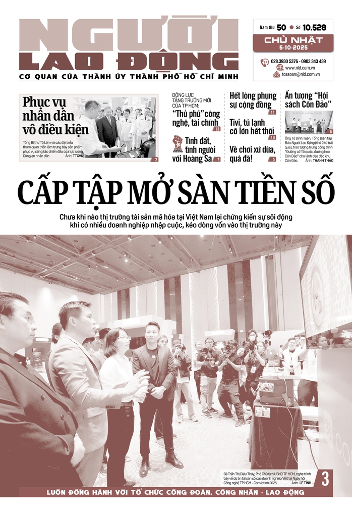 Báo in ngày 5-10: Cấp tập mở sàn tiền số - Ảnh 1.