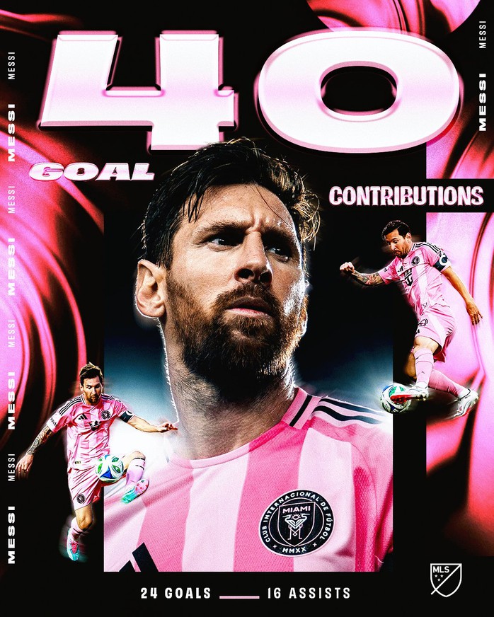 Messi lập hat-trick kiến tạo, lập cột mốc mới trong lịch sử MLS - Ảnh 1.