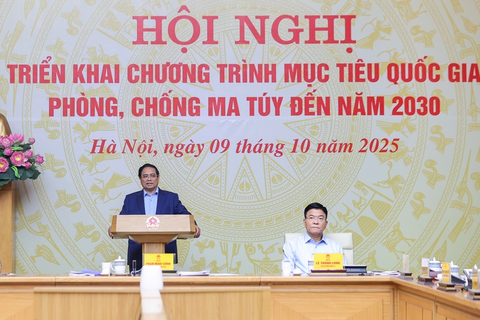 - Ảnh 1. Thủ tướng Phạm Minh Chính phát biểu tại hội nghị về phòng, chống ma túy- Ảnh 1.