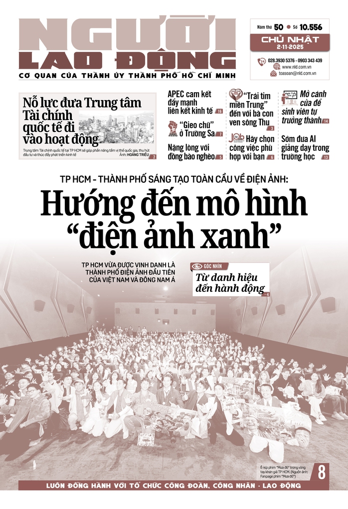 Báo in ngày 2-11: Hướng đến mô hình “điện ảnh xanh” - Ảnh 1.