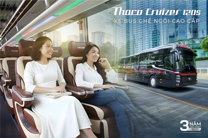 Ra mắt xe ghế ngồi cao cấp THACO Cruizer 120S thế hệ mới phiên bản 29 chỗ - Ảnh 1.