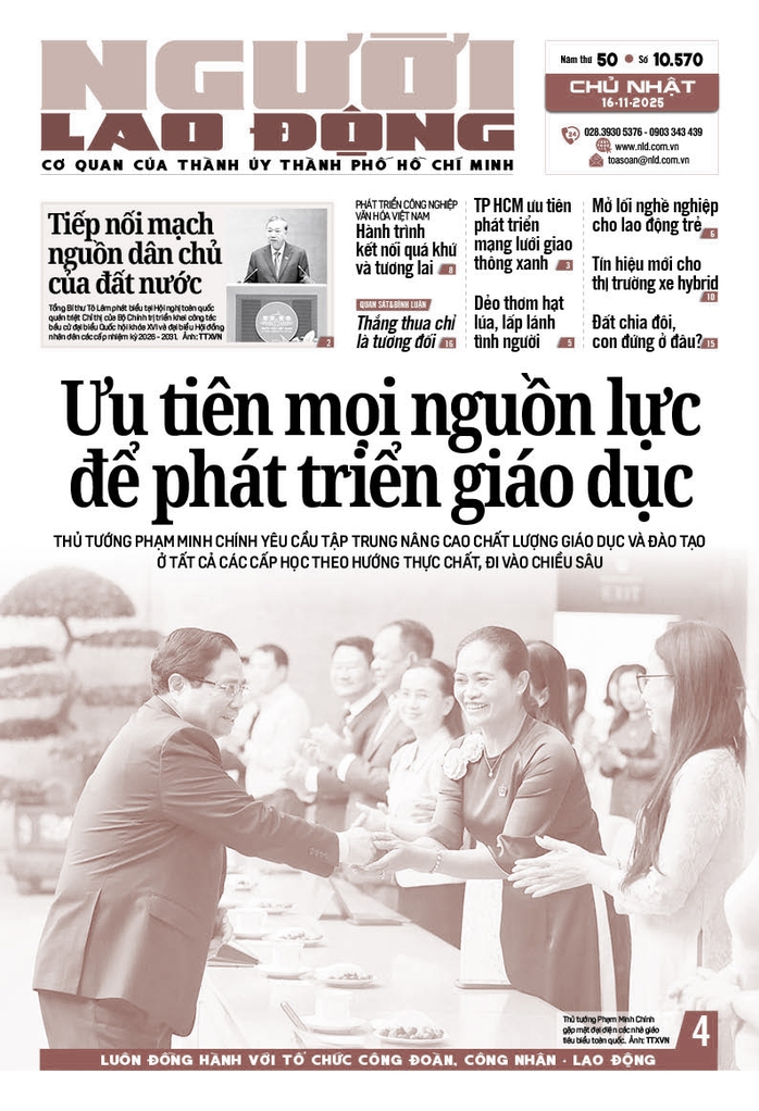 Báo in ngày 16-11: Ưu tiên mọi nguồn lực để phát triển giáo dục - Ảnh 1.