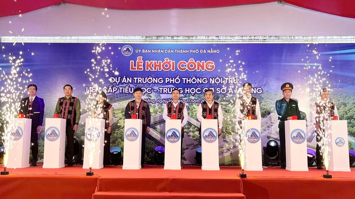 Đồng loạt khởi công các trường nội trú liên cấp tại biên giới - Ảnh 1.