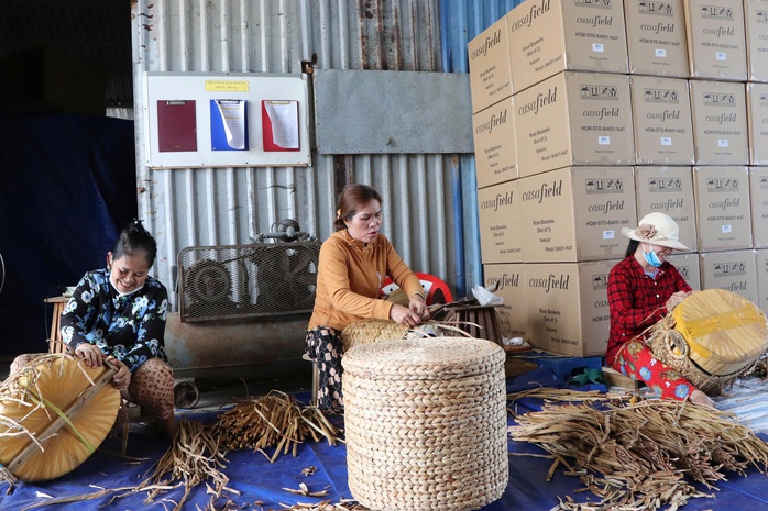 Đưa sản phẩm mỹ nghệ từ cây lục bình xuất ngoại - Ảnh 2.