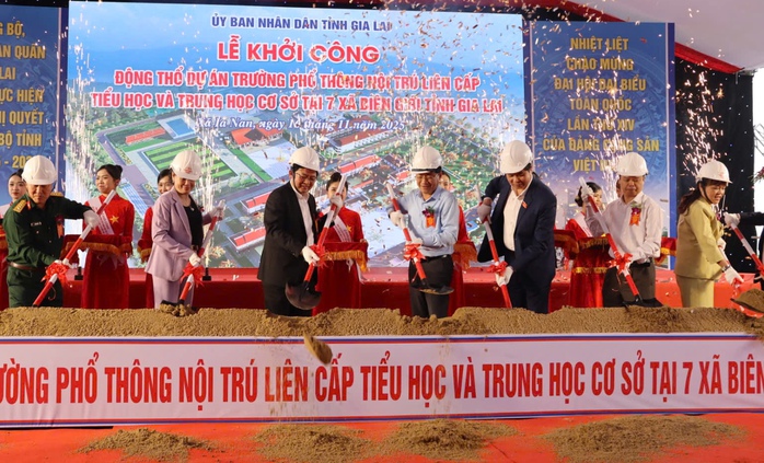 Phó thủ tướng Hồ Quốc Dũng khởi công trường nội trú thắp sáng ước mơ học sinh vùng biên - Ảnh 1. Phó thủ tướng Hồ Quốc Dũng khởi công trường nội trú thắp sáng ước mơ học sinh vùng biên - Ảnh 1.