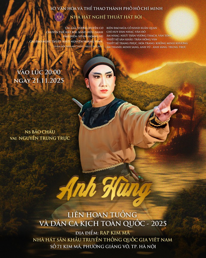 Nhà hát Nghệ thuật Hát Bội TP HCM mang vở "Anh Hùng" ra thủ đô tranh tài - Ảnh 1.