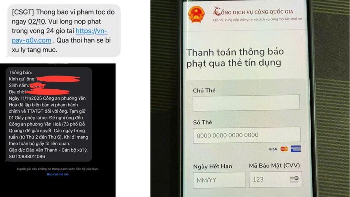 Cộng đồng mạng xôn xao tin nhắn của phạt nguội nộp gấp của CSGT - Ảnh 2.