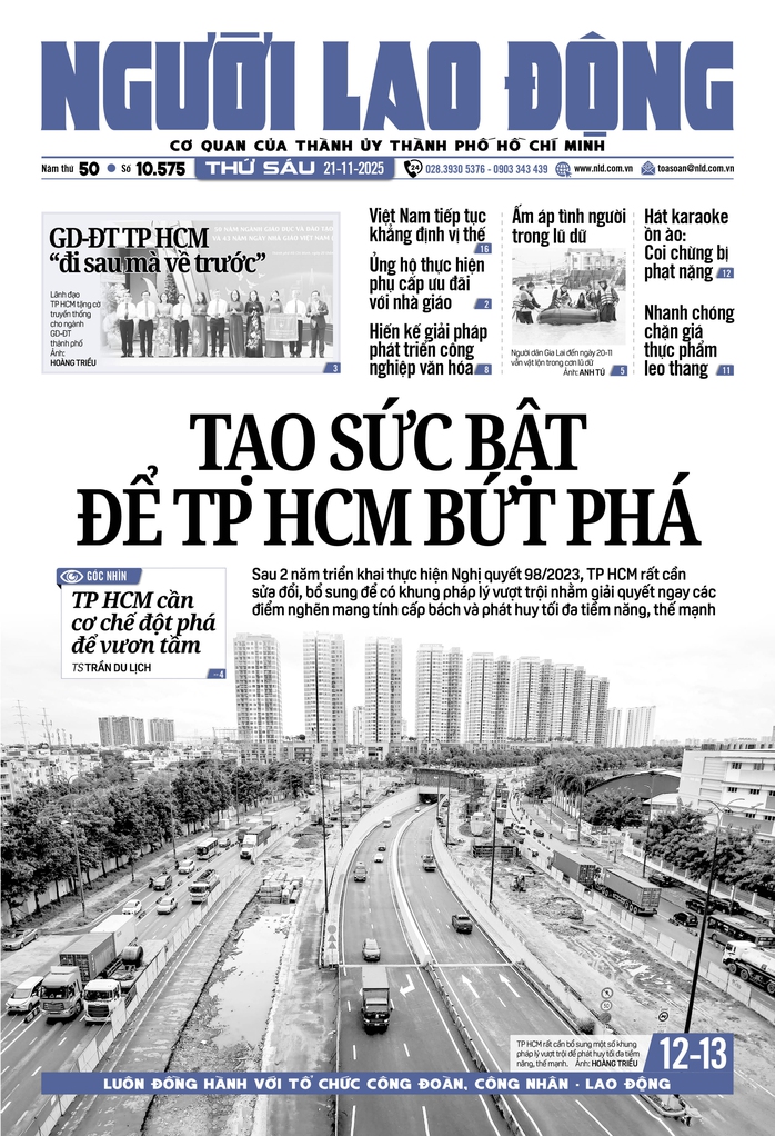 Báo in Người Lao Động 21-11: Hát karaoke ồn ào: Coi chừng bị phạt nặng! - Ảnh 1.