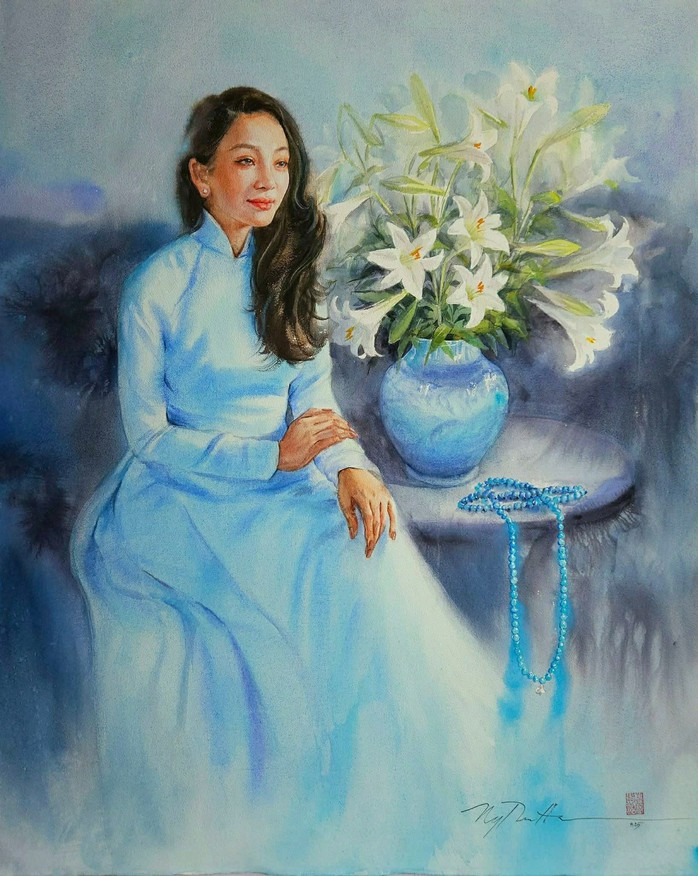 Chân dung màu nước- sự soi chiếu qua những tấm gương của Nguyễn Thu Hà - Ảnh 7.