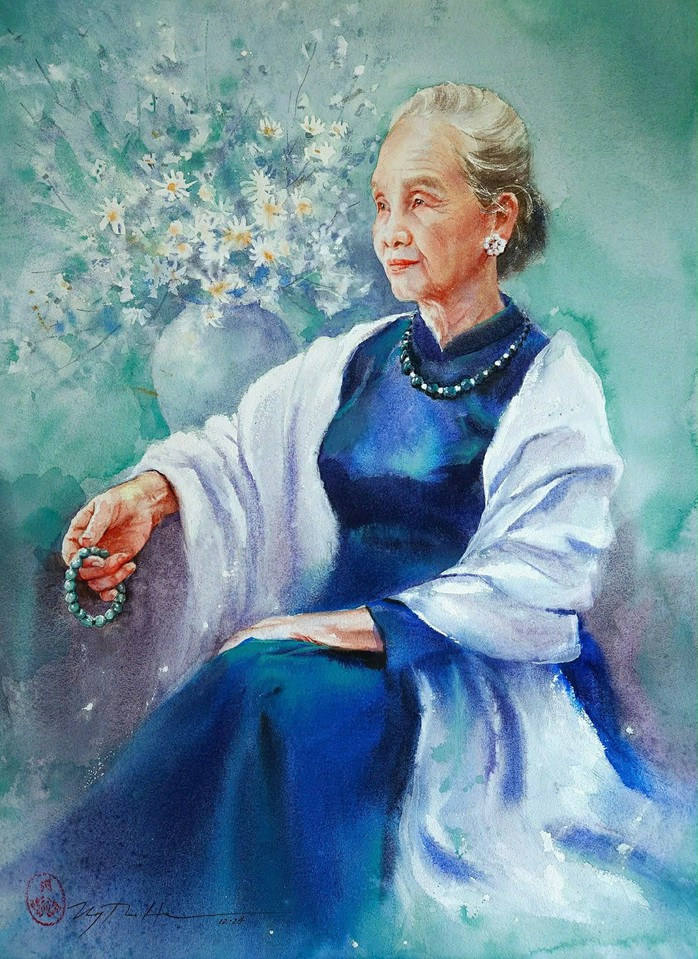 Chân dung màu nước- sự soi chiếu qua những tấm gương của Nguyễn Thu Hà - Ảnh 1.