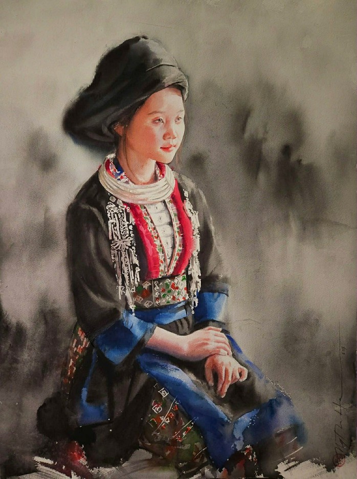 Chân dung màu nước- sự soi chiếu qua những tấm gương của Nguyễn Thu Hà - Ảnh 11.