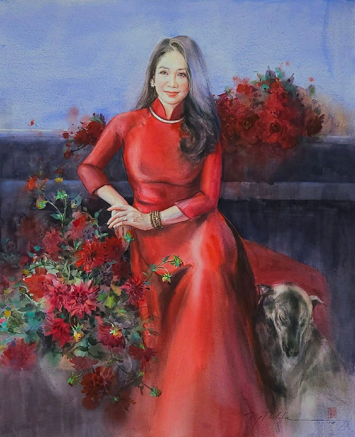 Chân dung màu nước- sự soi chiếu qua những tấm gương của Nguyễn Thu Hà - Ảnh 2.