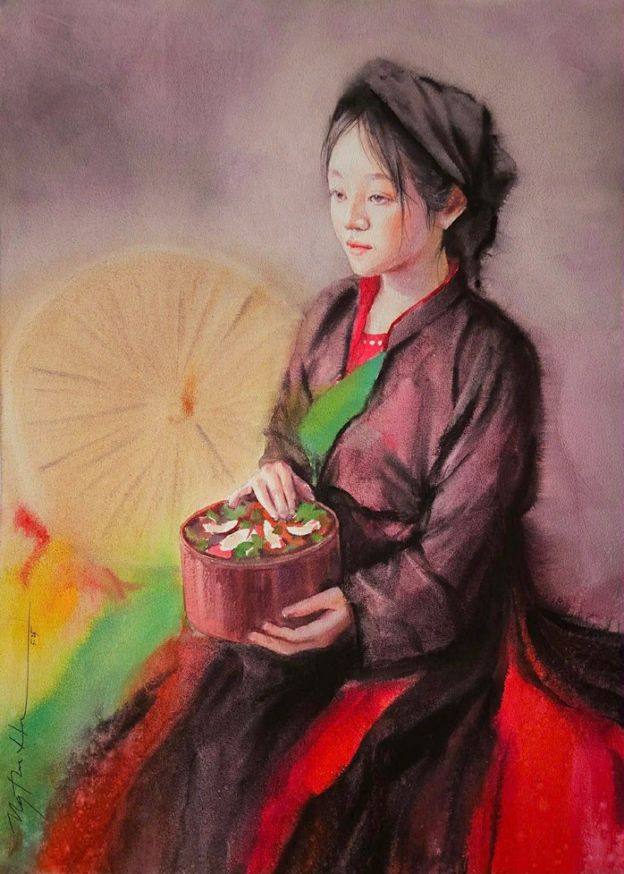 Chân dung màu nước- sự soi chiếu qua những tấm gương của Nguyễn Thu Hà - Ảnh 4.