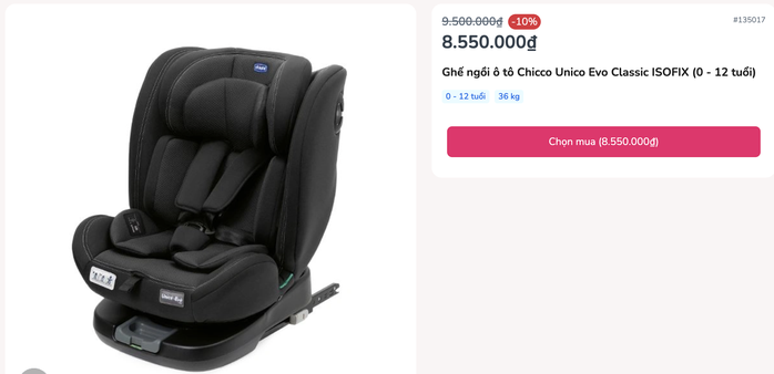 Thực hư ghế ngồi ô tô cho trẻ em giảm mạnh gần 50 % trên thị trường - Ảnh 2.