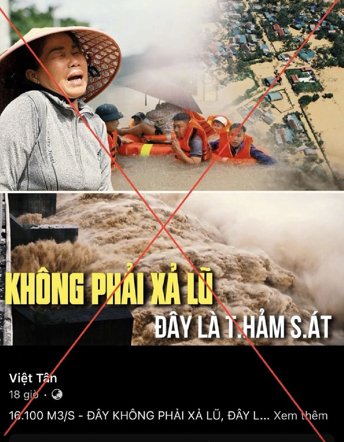 Bộ Công an cảnh báo tình trạng tin giả về mưa lũ miền Trung do AI tạo ra - Ảnh 1. Bộ Công an cảnh báo tình trạng tin giả về mưa lũ miền Trung do AI tạo ra - Ảnh 1.