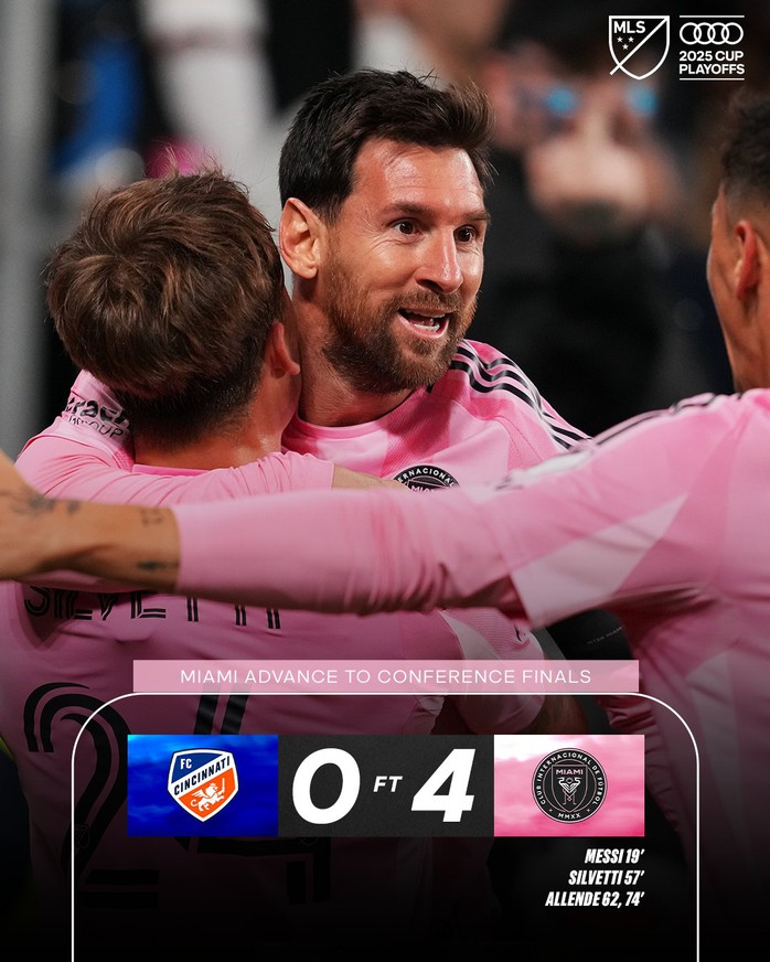 Messi ghi 1 bàn, lập hat-trick kiến tạo, Inter Miami vào chung kết MLS miền Đông - Ảnh 2.