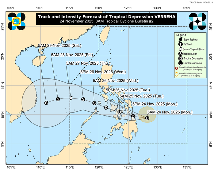 Áp thấp nhiệt đới áp sát Philppines, có thể mạnh thành bão khi vào biển Đông - Ảnh 1.