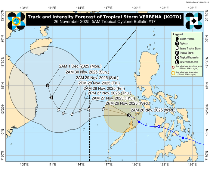 Philippines dự báo bão số 15 - Koto sẽ "cua gắt" - Ảnh 1.