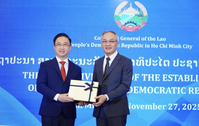 Kỷ niệm 50 năm Quốc khánh Lào tại TP HCM: Mối quan hệ Việt - Lào vững bền - Ảnh 4. Kỷ niệm 50 năm Quốc khánh Lào tại TP HCM: Mối quan hệ Việt - Lào vững bền - Ảnh 4.