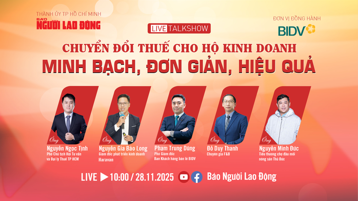 Sáng mai, 28-11, talkshow "Chuyển đổi thuế cho hộ kinh doanh: Minh bạch, đơn giản, hiệu quả" - Ảnh 1.