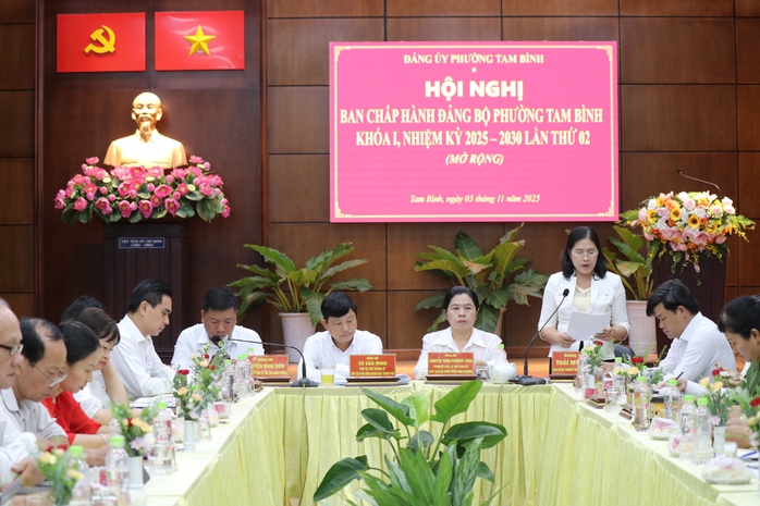 Hội nghị BCH Đảng bộ phường Tam Bình - Ảnh 1.
