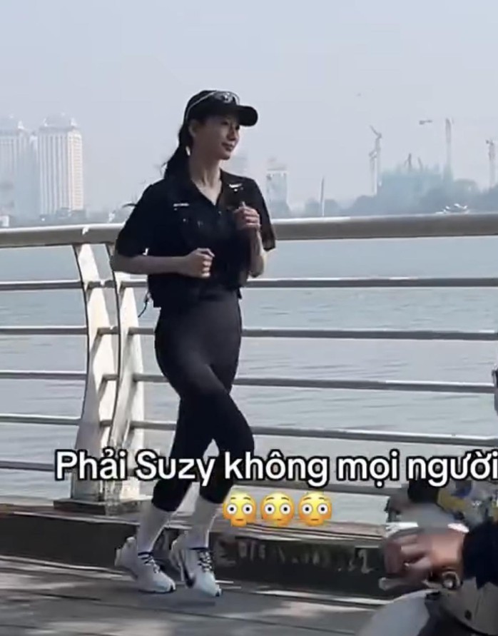 "Tình đầu quốc dân" Suzy và tài tử Kim Seon-ho chạy bộ ở Hồ Tây - Ảnh 2.