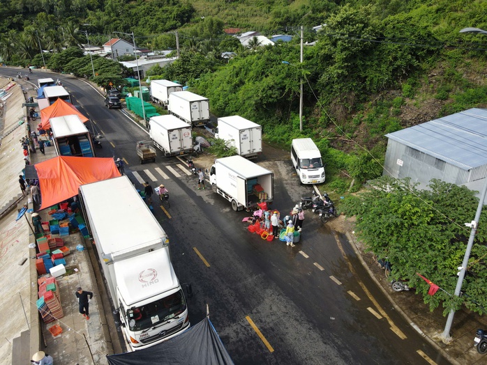 Ngư dân gấp rút thu hoạch tôm hùm trước bão số 13 - Ảnh 2.