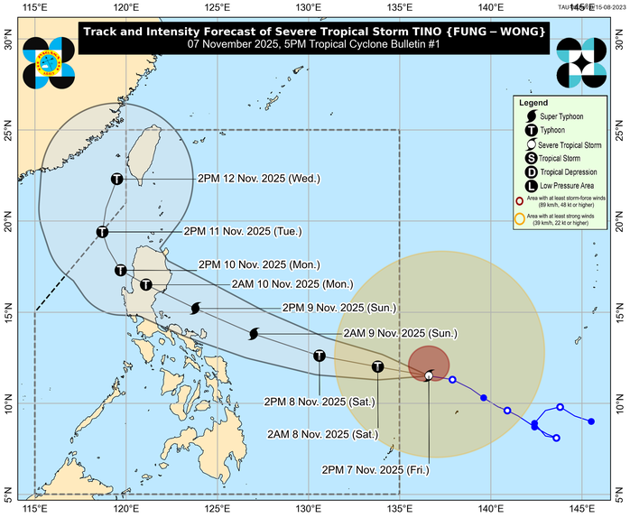 Philippines: Fung Wong (Phượng Hoàng) có thể thành siêu bão tối 8-11 - Ảnh 1.