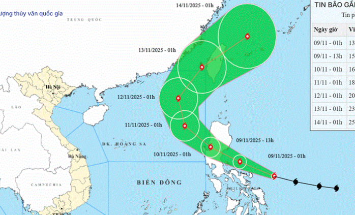 Bão Fung Wong mạnh cấp 15 sắp vào Biển Đông gây sóng cao 10 m - Ảnh 1.