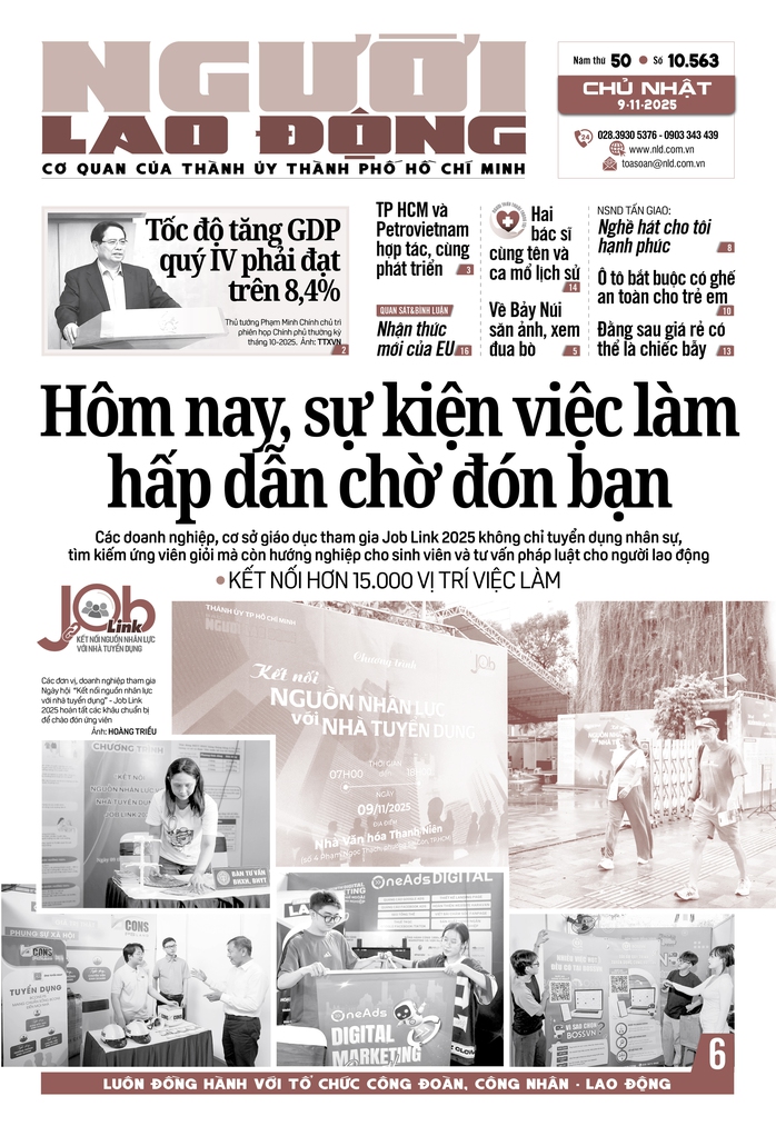 Báo in ngày 9-11: Hôm nay, sự kiện việc làm hấp dẫn chờ đón bạn - Ảnh 1.