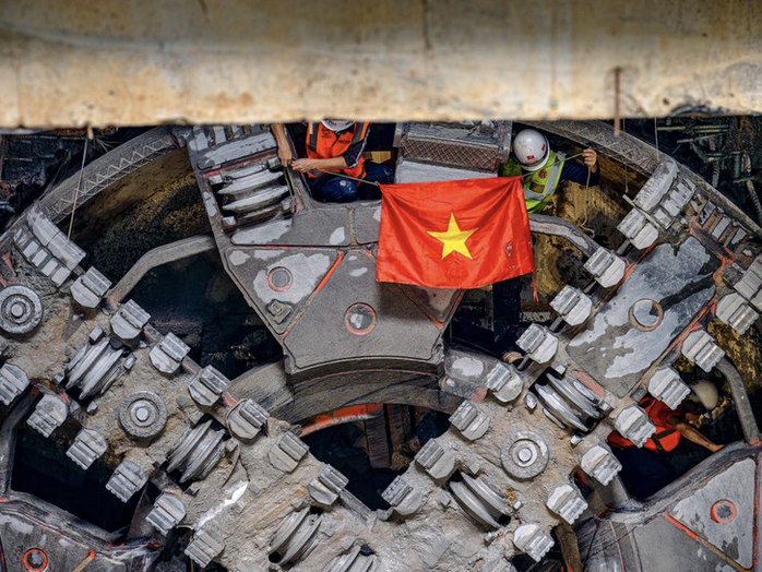 Máy đào hầm Thần Tốc hoàn thành tại ga Hà Nội , cột mốc quan trọng dự án metro số 3 - Ảnh 2.