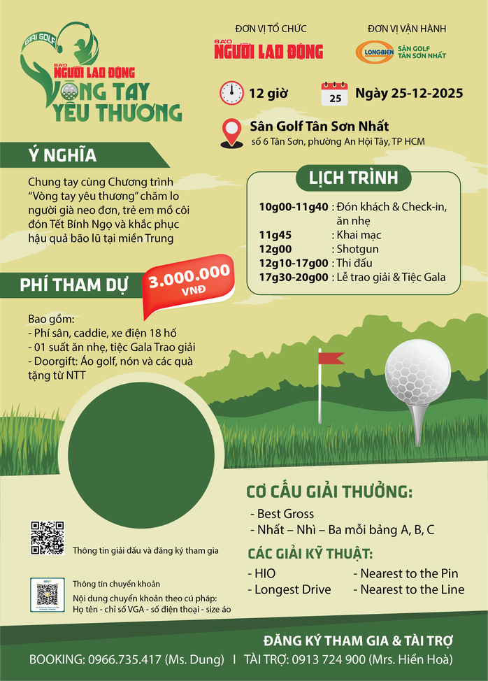 Giải Golf “Vòng tay yêu thương”: Sân chơi thể thao giàu tính nhân văn - Ảnh 2.