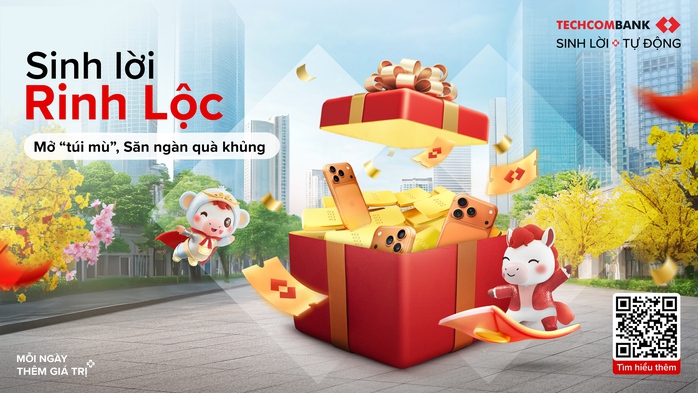 Mở t&uacute;i m&ugrave;, săn qu&agrave; khủng c&ugrave;ng Techcombank &ldquo;Sinh lời rinh lộc&rdquo; - Ảnh 1.