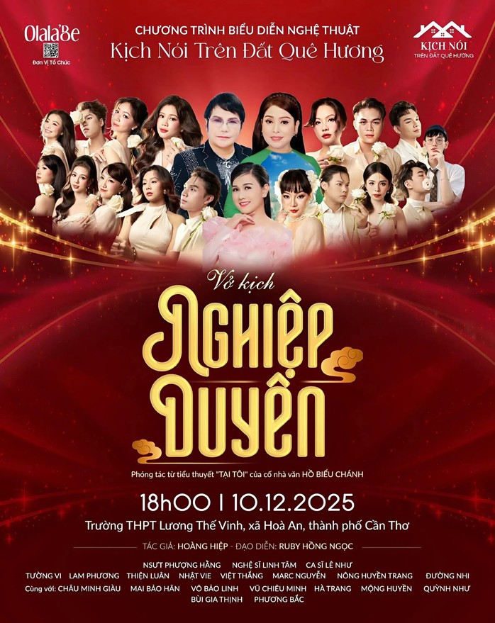 Đạo diễn Hồng Ngọc háo hức khi vở "Duyên nghiệp" lưu diễn tại Cần Thơ - Ảnh 1.