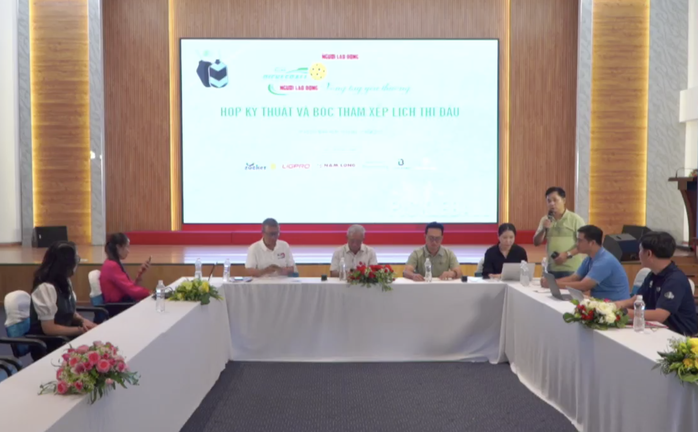 Bốc thăm chia bảng Giải Pickleball "Vòng tay yêu thương" - Ảnh 1.