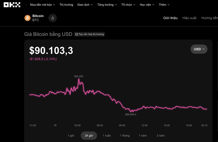 Thị trường tiền số hôm nay, 11-12: Điều gì đang chặn đứng đà tăng Bitcoin? - Ảnh 1.
