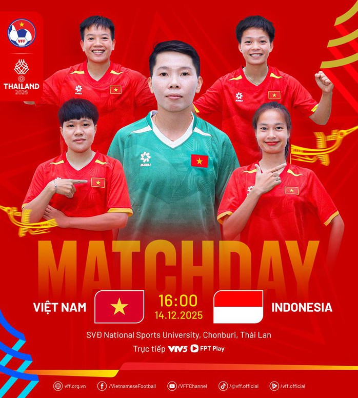Nữ Việt Nam - nữ Indonesia: Thẳng để tiến vào chung kết SEA Games 33 - Ảnh 1.