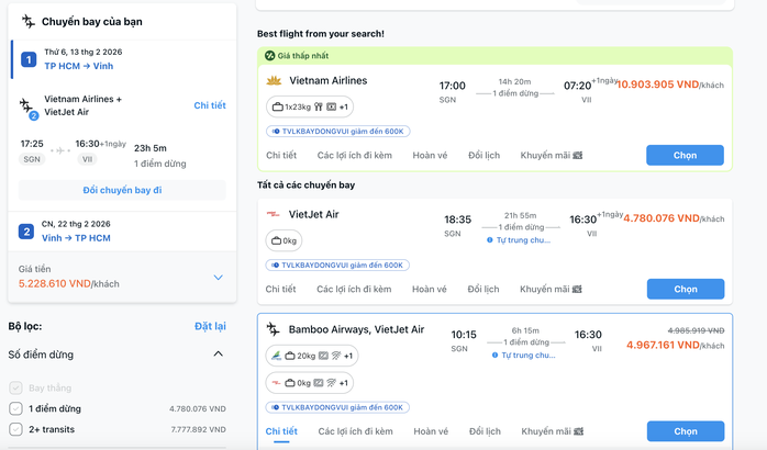 Giá vé máy bay Tết cao chót vót , khách phải chấp nhận bay đêm - Ảnh 3.