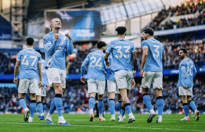 Haaland b&ugrave;ng nổ c&uacute; đ&uacute;p, Man City thắng nghiền &eacute;p West Ham - Ảnh 4.