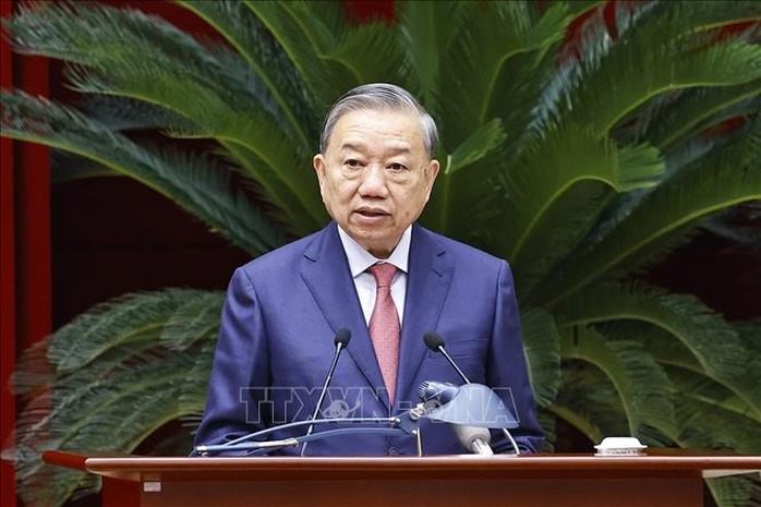 Tổng B&iacute; thư T&ocirc; L&acirc;m ph&aacute;t biểu khai mạc Hội nghị Trung ương 15 - Ảnh 3.