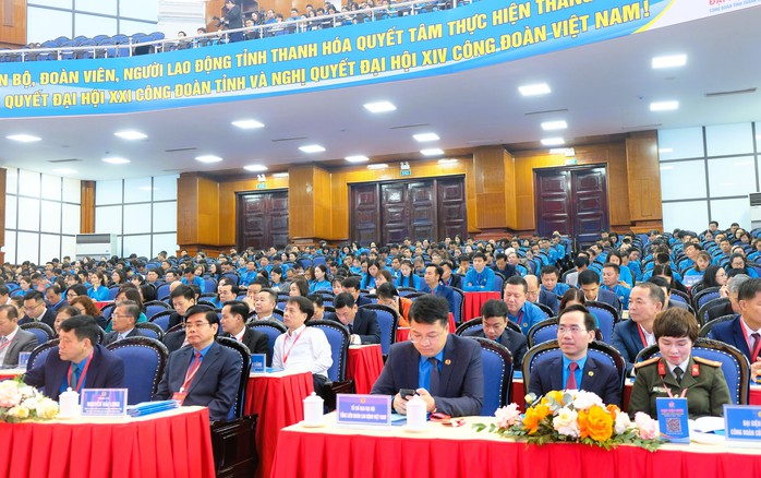 Khai mạc Đại hội C&ocirc;ng đo&agrave;n tỉnh Thanh H&oacute;a lần thứ XXI - Ảnh 3.