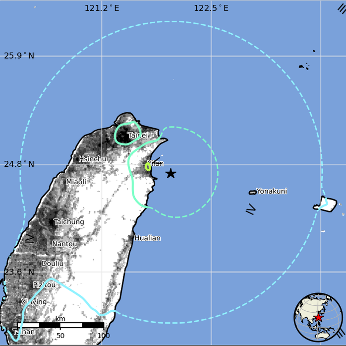Động đất mạnh l&agrave;m rung chuyển hơn 10 địa phương Đ&agrave;i Loan - Ảnh 1.