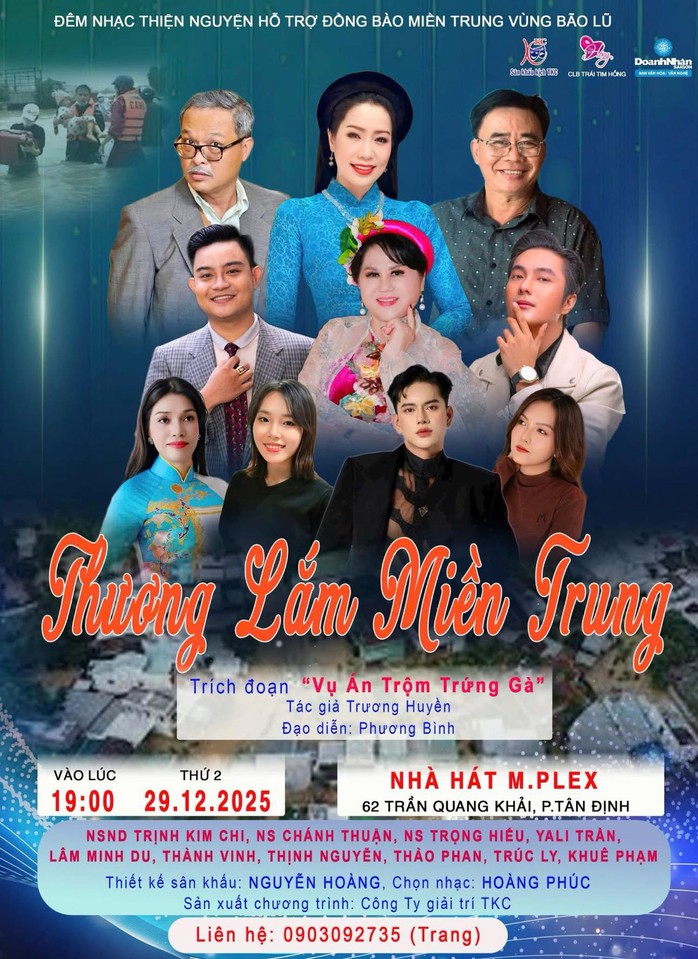 NSND Trịnh Kim Chi t&aacute;i diễn "Vụ &aacute;n trộm trứng g&agrave;" mang qu&agrave; t&ugrave; thiện cho người ngh&egrave;o ở miền Trung  - Ảnh 2.