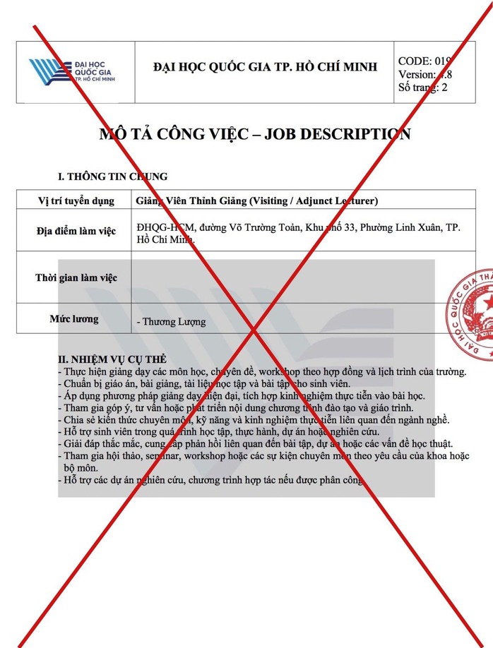 ĐHQG TPHCM phát thông tin cảnh báo giả mạo - Ảnh 1.