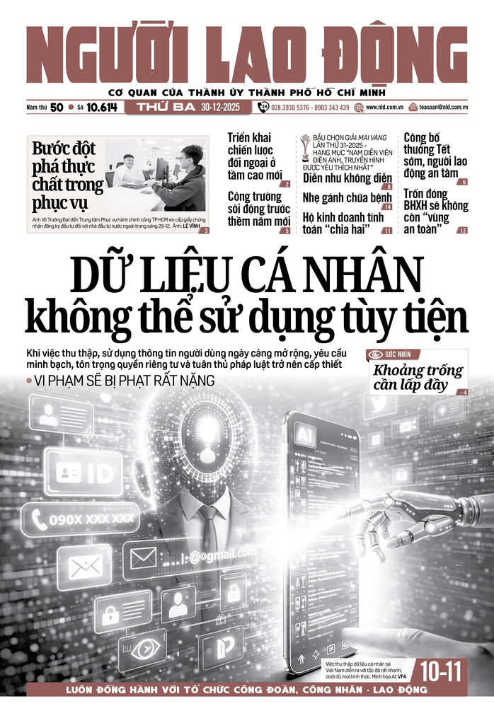 B&aacute;o in ng&agrave;y 30-12: Dữ liệu c&aacute; nh&acirc;n kh&ocirc;ng thể sử dụng t&ugrave;y tiện - Ảnh 1.