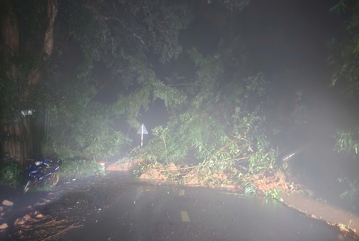 Đèo Gia Bắc và đèo D'ran lại sạt lở trong mưa lớn, người dân chưa được lưu thông - Ảnh 1.