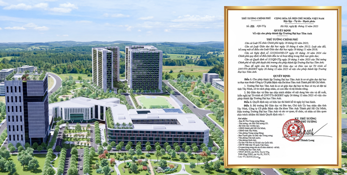 Th&agrave;nh lập Trường Đại học T&acirc;m Anh, tuyển sinh đầu năm 2027 - Ảnh 1.